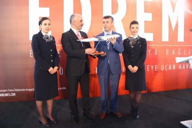 THY ile Edremit-İstanbul uçuşları başladı