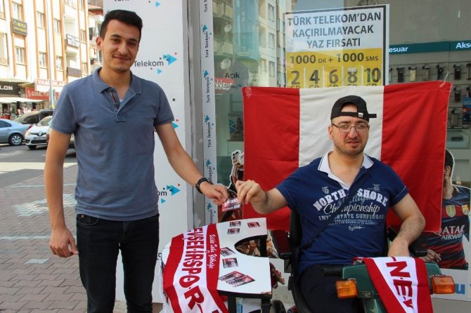 Engelli gencin Nevşehirspor aşkı