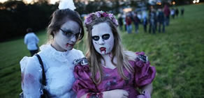 Zombiler ülkesinin zombi insanları