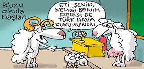 Kurbanlık karikatürler güldürüyor
