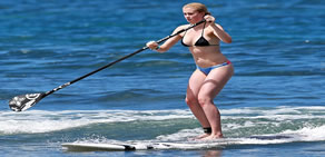 Ünlü çiftin kızı tatilde 