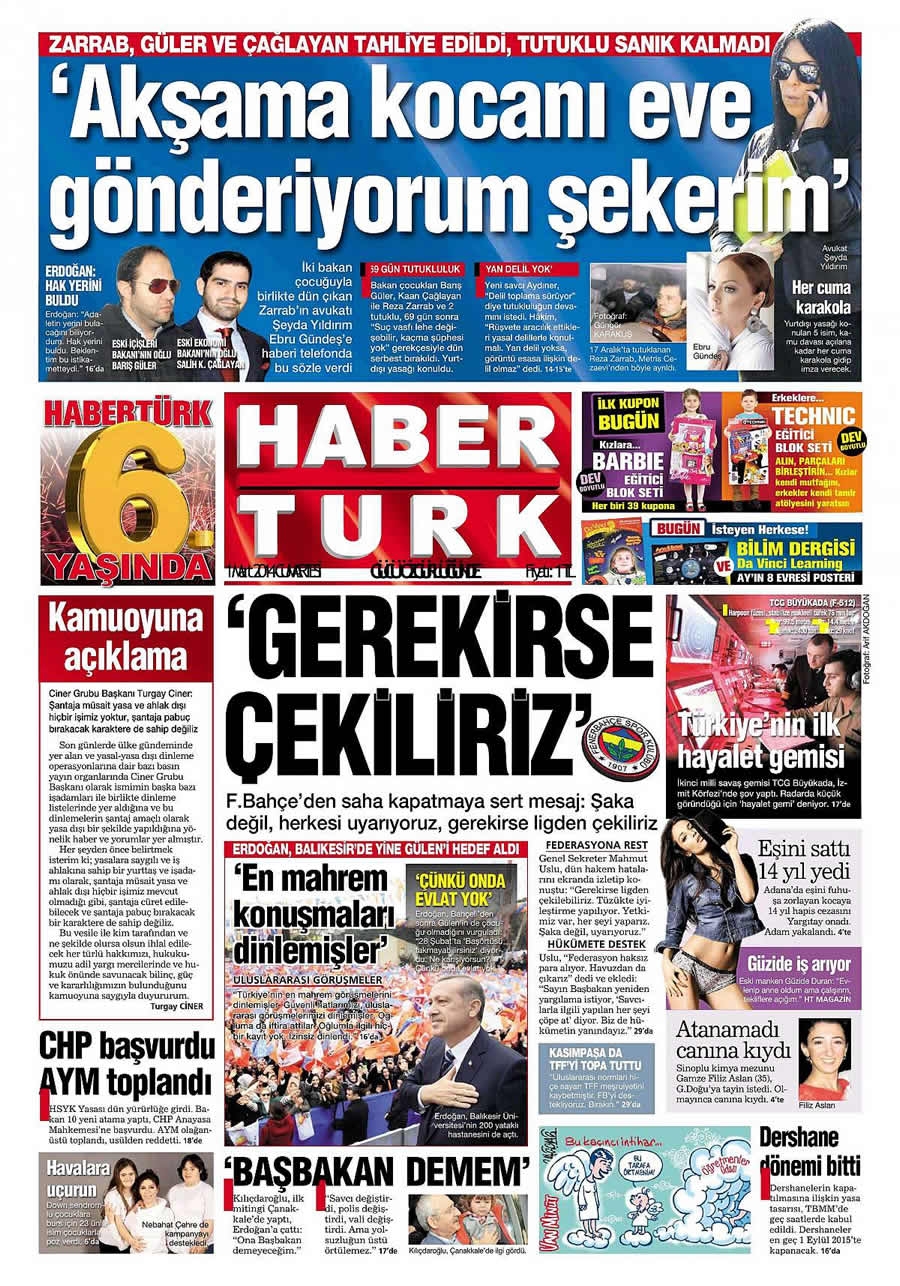 1 Mart gazete manşetleri galerisi resim 10