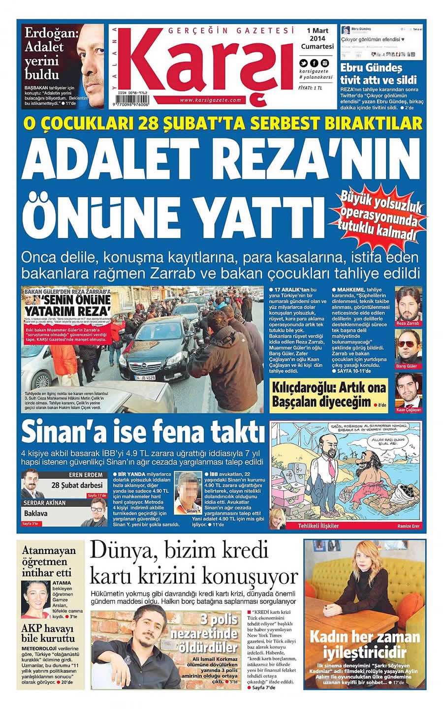 1 Mart gazete manşetleri galerisi resim 12