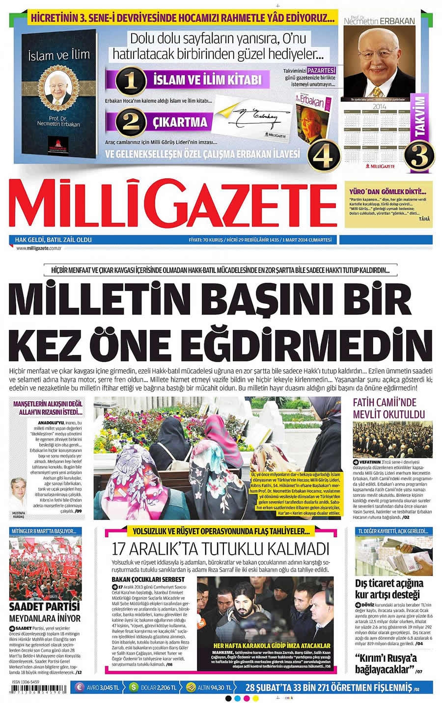 1 Mart gazete manşetleri galerisi resim 14