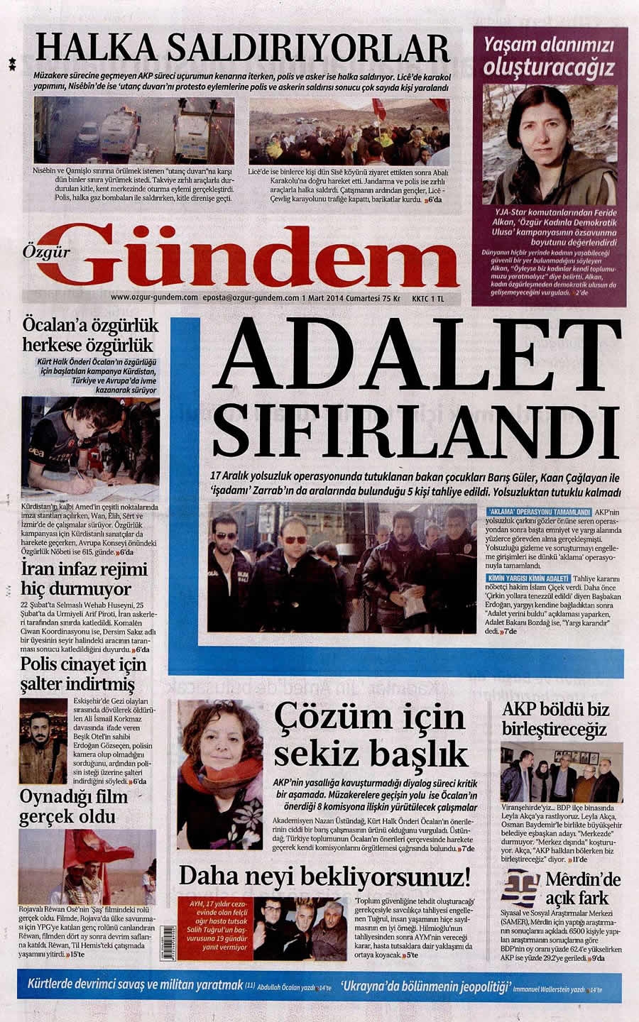 1 Mart gazete manşetleri galerisi resim 17