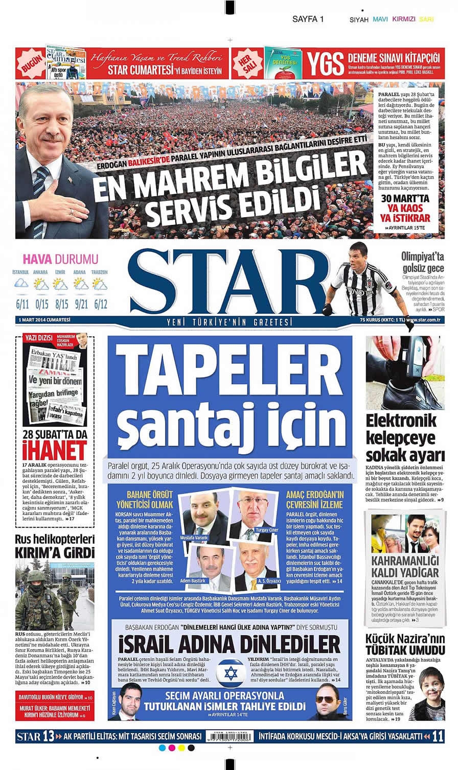 1 Mart gazete manşetleri galerisi resim 23