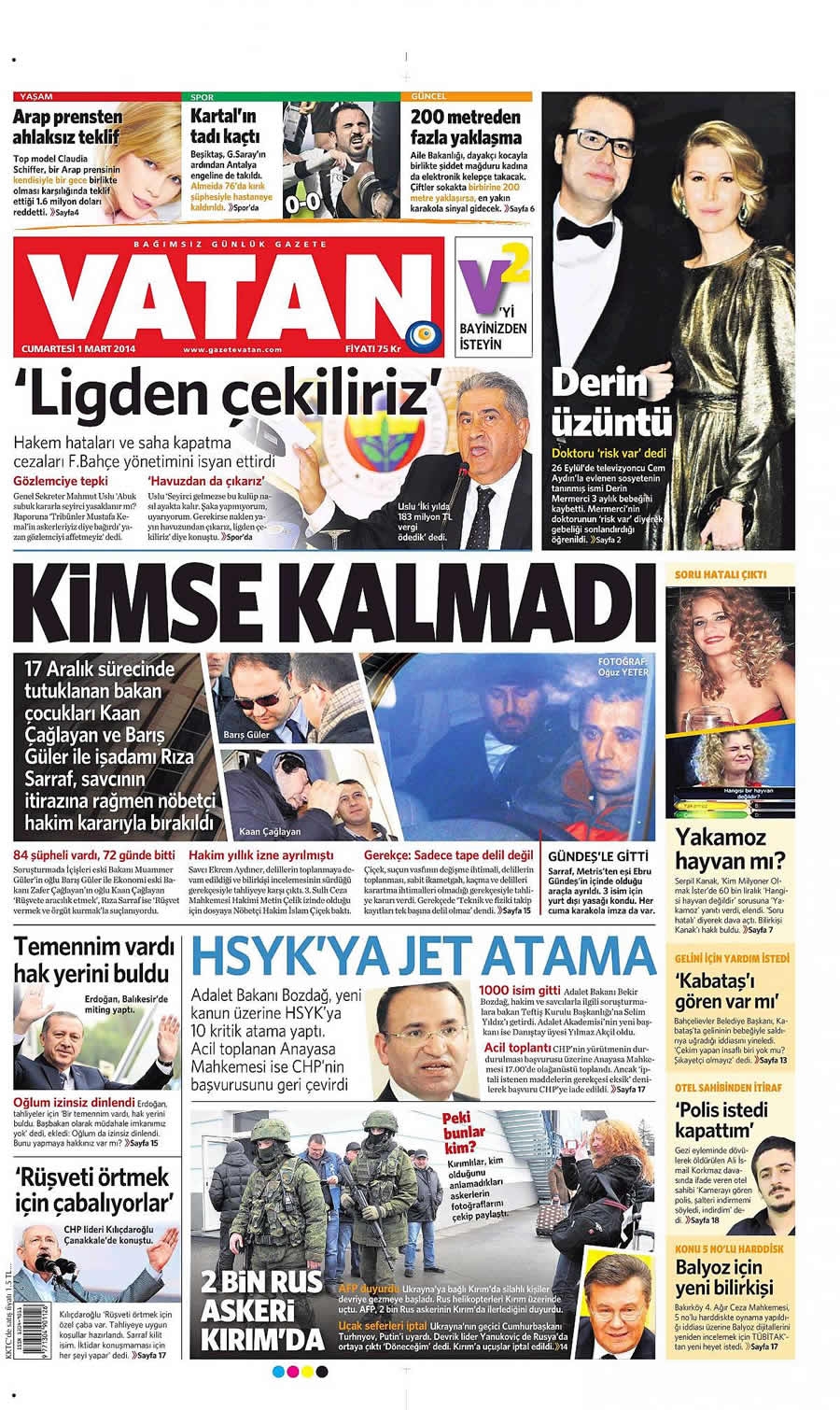 1 Mart gazete manşetleri galerisi resim 27