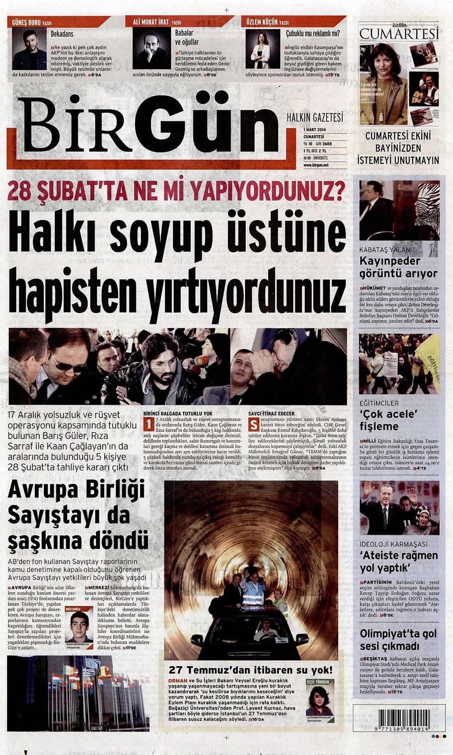 1 Mart gazete manşetleri galerisi resim 4