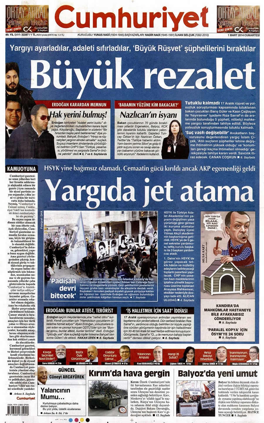 1 Mart gazete manşetleri galerisi resim 6