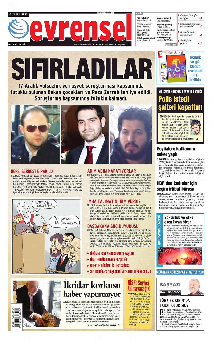 1 Mart gazete manşetleri galerisi resim 7