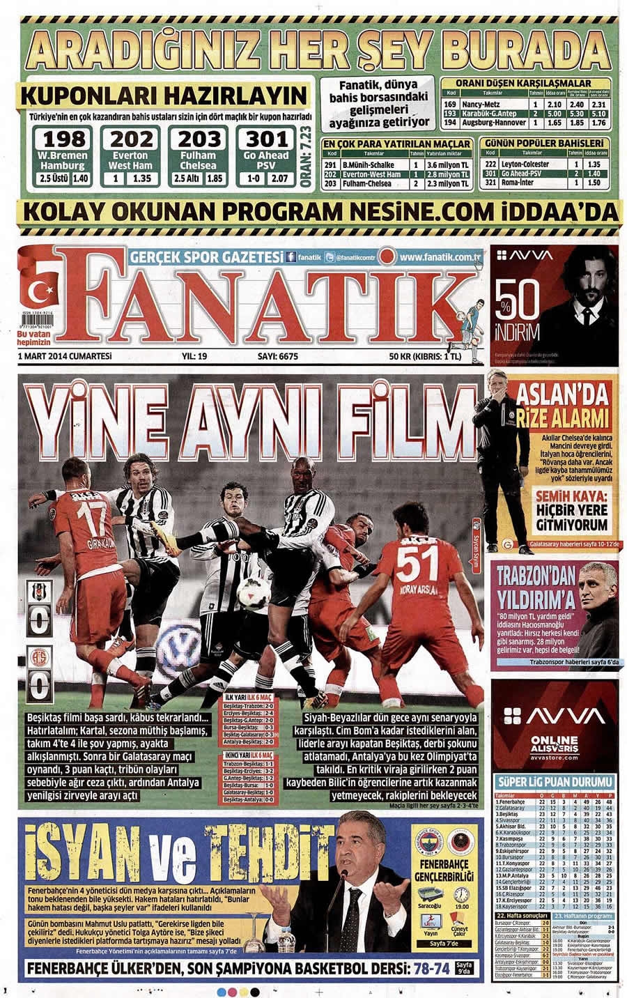 1 Mart gazete manşetleri galerisi resim 8