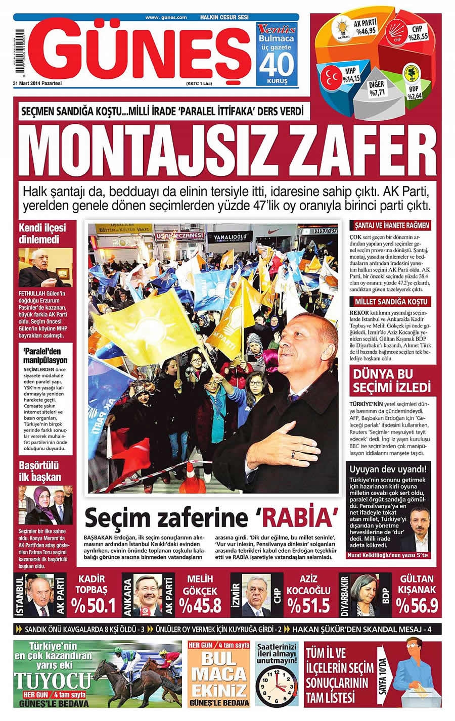 31 Mart gazate manşetleri galerisi resim 10