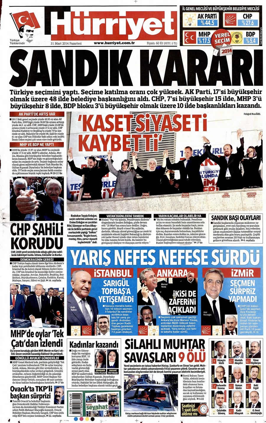 31 Mart gazate manşetleri galerisi resim 12