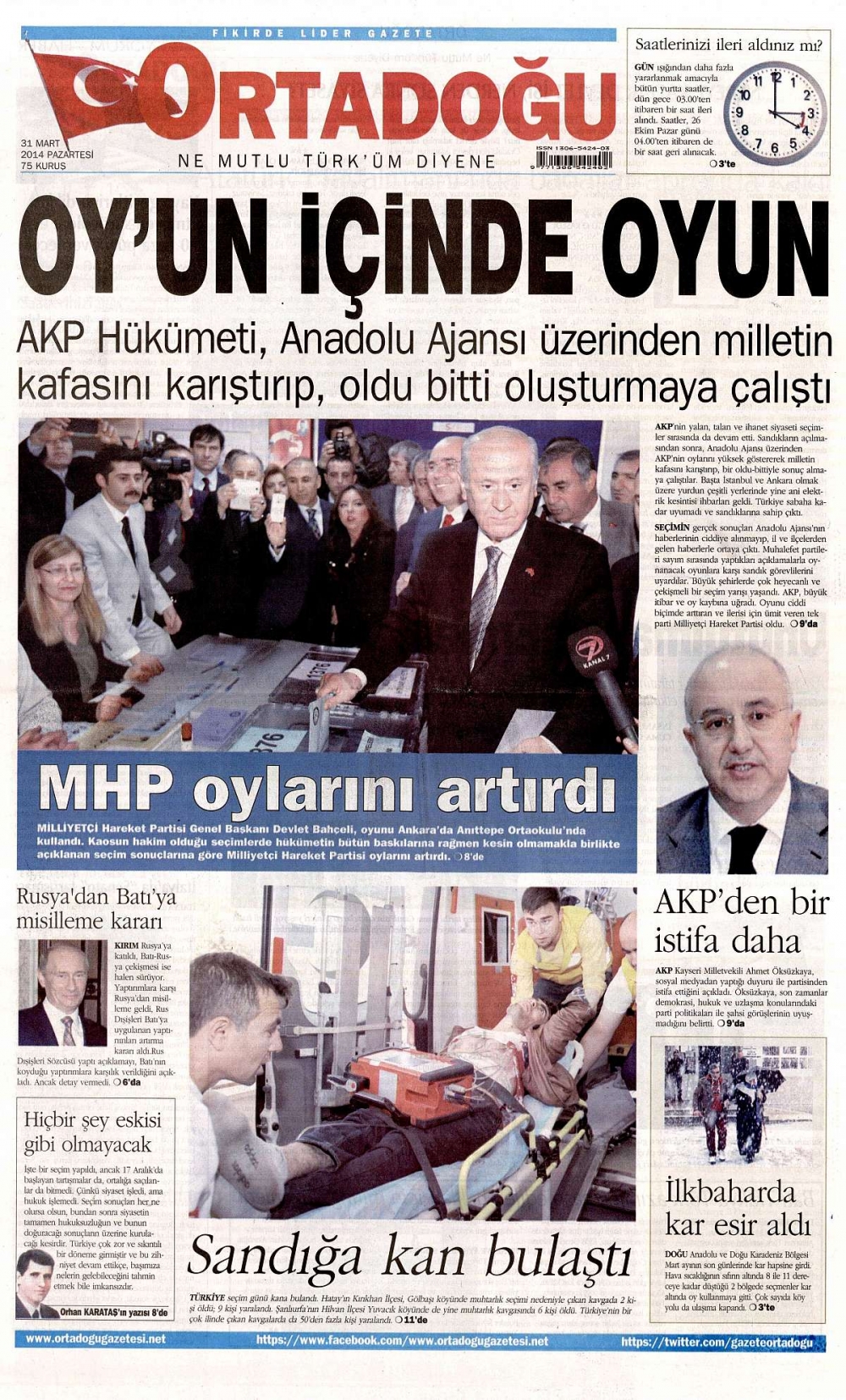 31 Mart gazate manşetleri galerisi resim 16