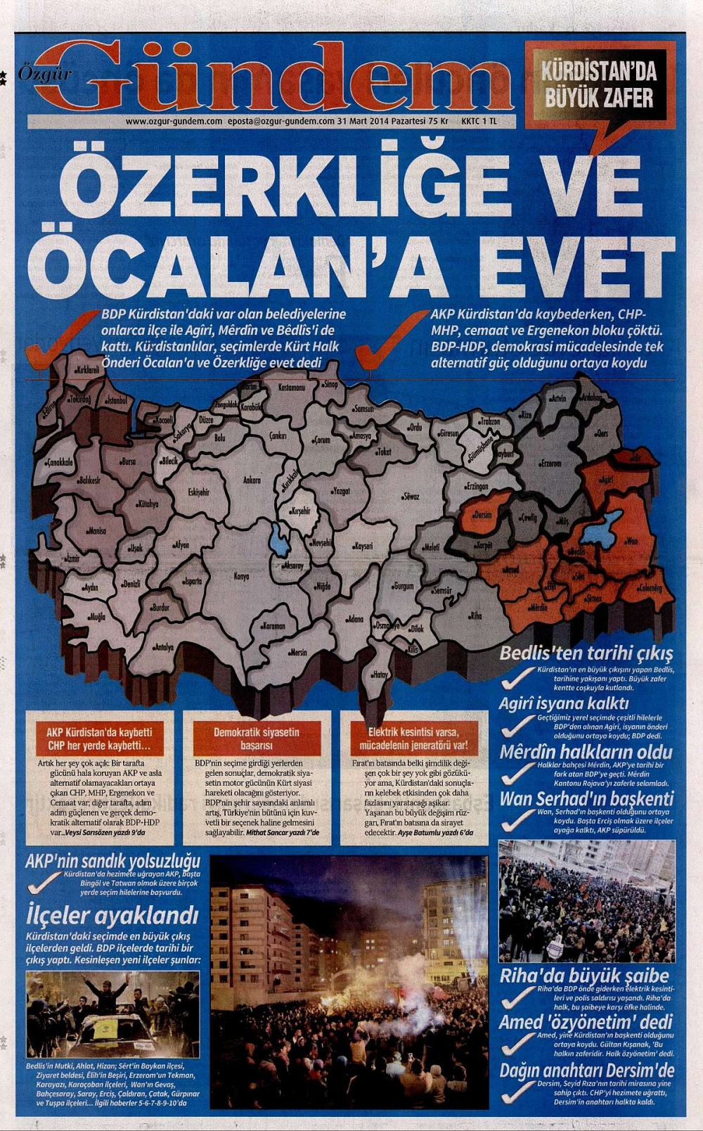 31 Mart gazate manşetleri galerisi resim 17