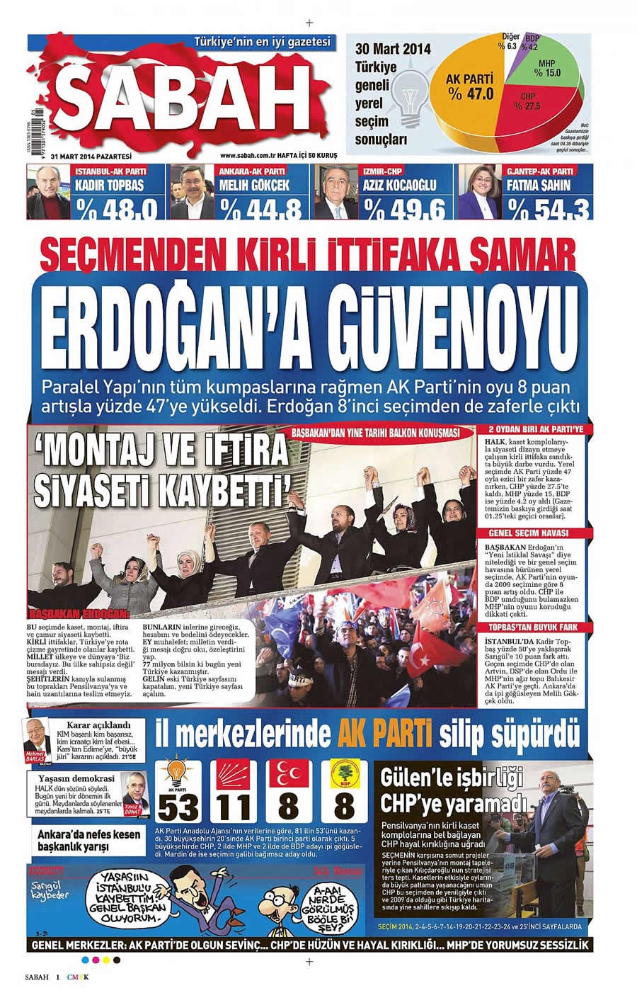 31 Mart gazate manşetleri galerisi resim 20