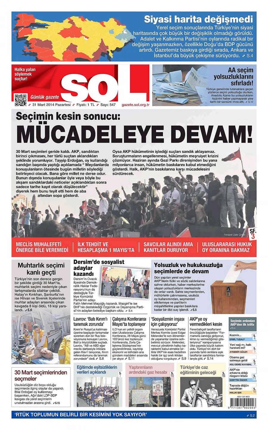 31 Mart gazate manşetleri galerisi resim 21