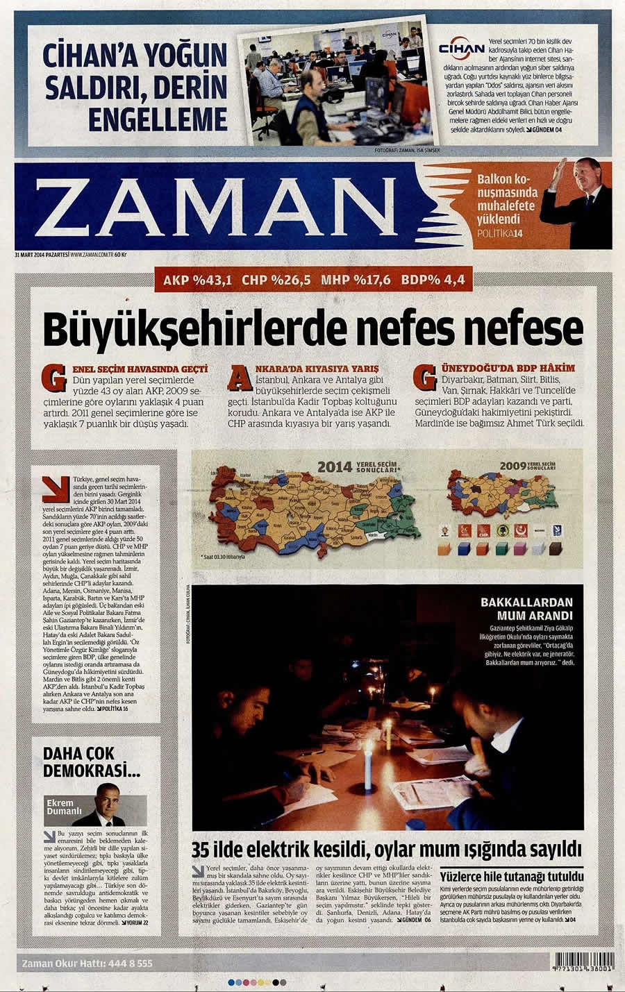 31 Mart gazate manşetleri galerisi resim 31