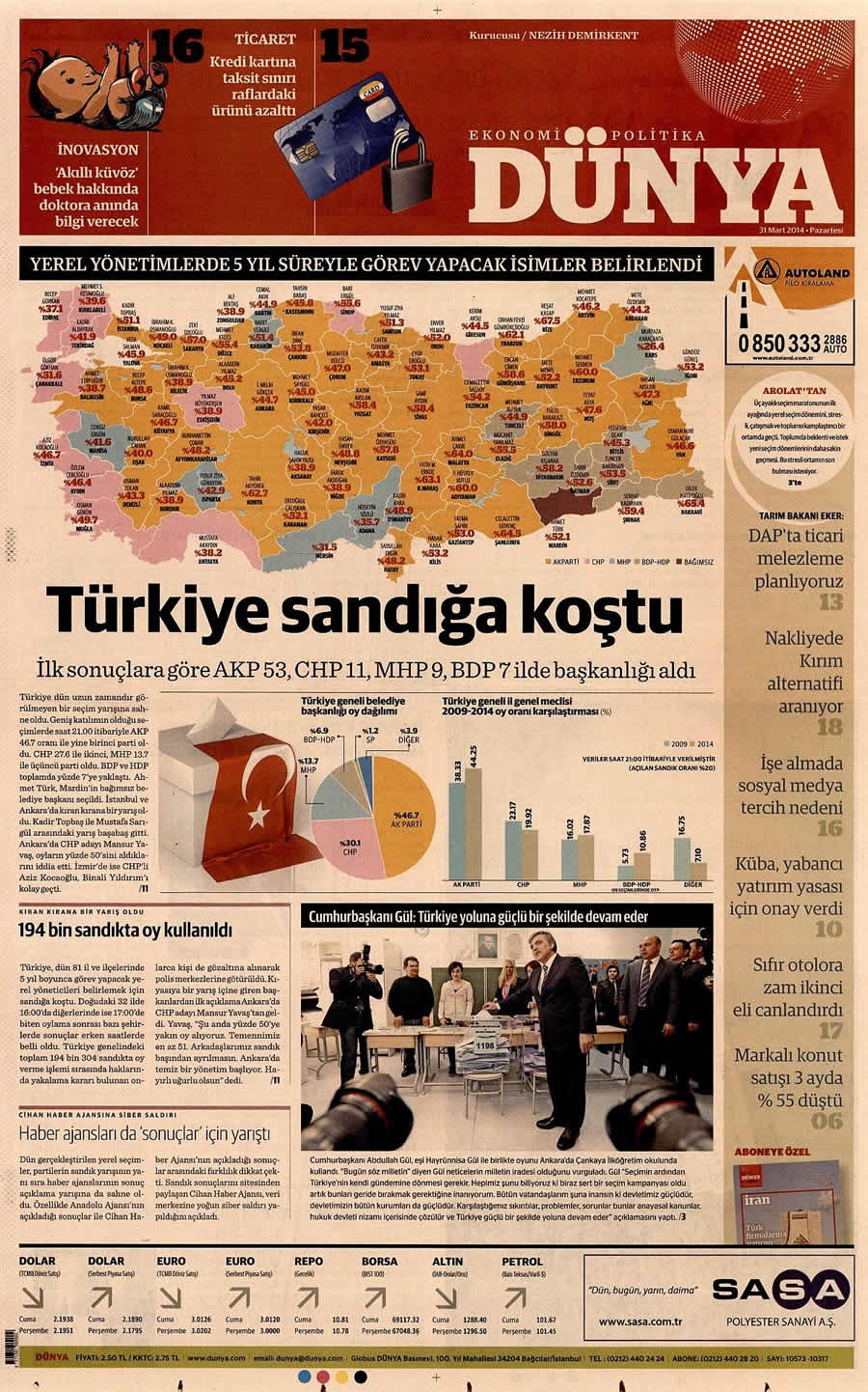 31 Mart gazate manşetleri galerisi resim 7