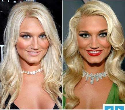 Ünlülerin makyajlı ve makyajsız resimleri galerisi resim 8