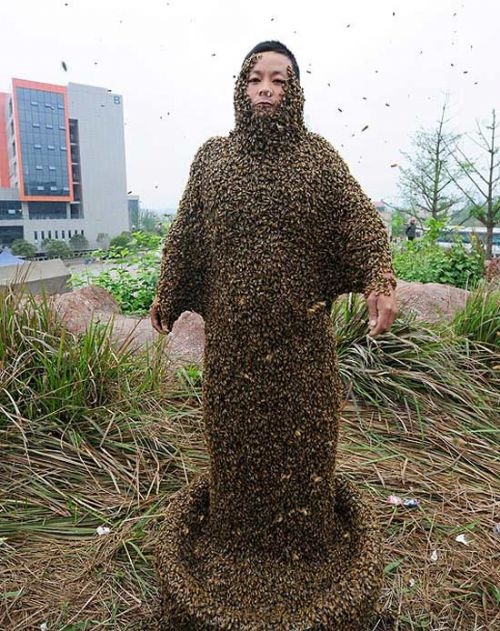 Vücudunu tam 50 bin arıyla kapladı galerisi resim 14