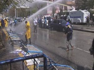 Ankara'da Yatağan işçilerine müdahale