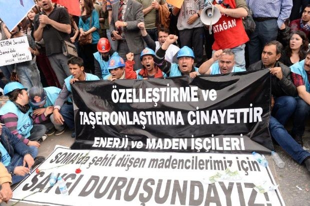 Kızılay'da 'Soma' eylemine polis müdahale etti galerisi resim 1