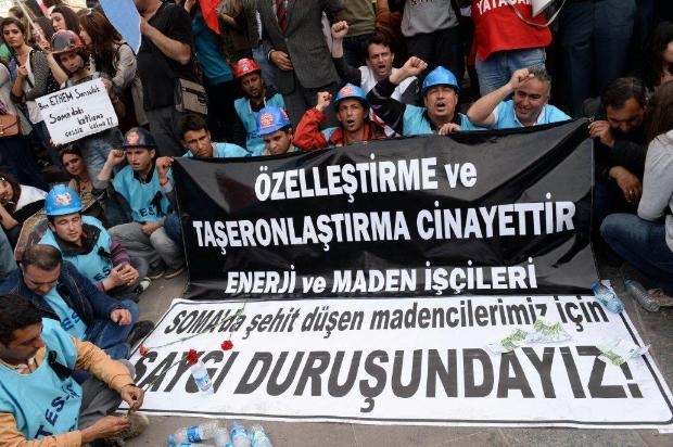 Kızılay'da 'Soma' eylemine polis müdahale etti galerisi resim 3