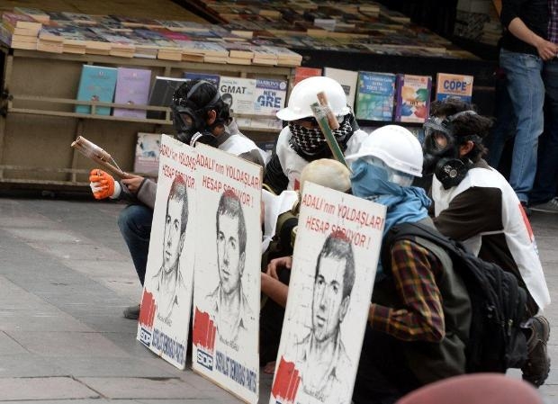 Kızılay'da 'Soma' eylemine polis müdahale etti galerisi resim 33