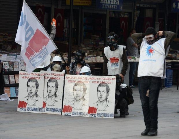 Kızılay'da 'Soma' eylemine polis müdahale etti galerisi resim 34