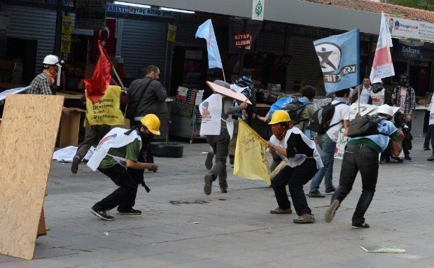 Kızılay'da 'Soma' eylemine polis müdahale etti galerisi resim 35