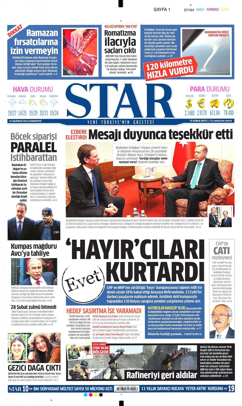 Günün gazete manşetleri galerisi resim 14