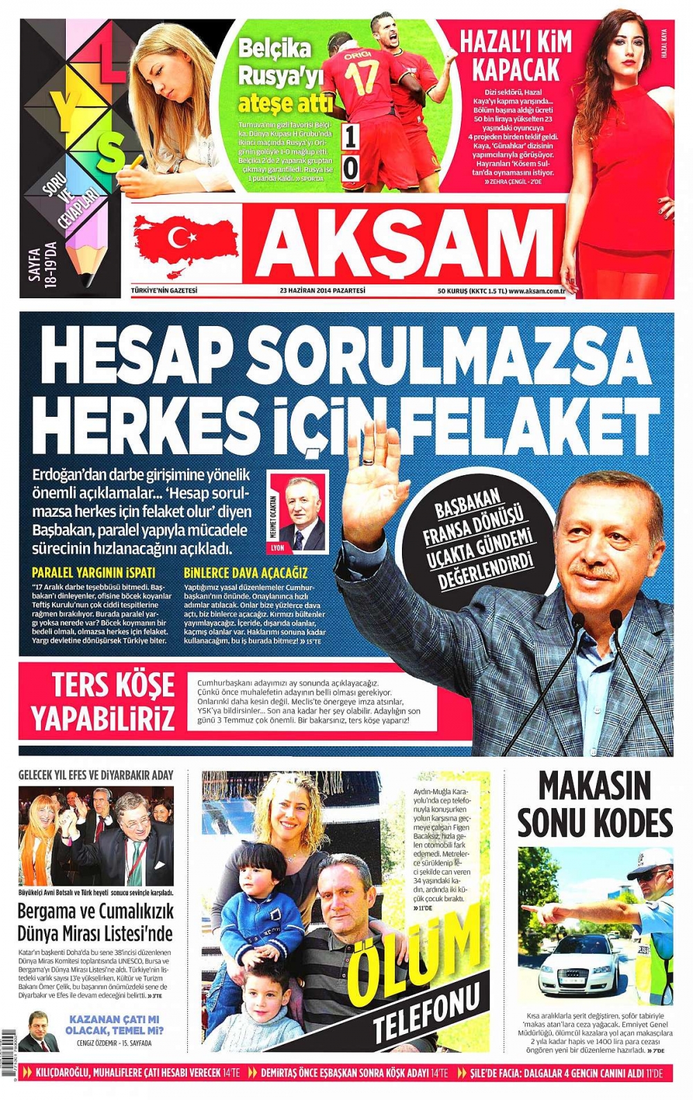 Günün gazete manşetleri galerisi resim 14