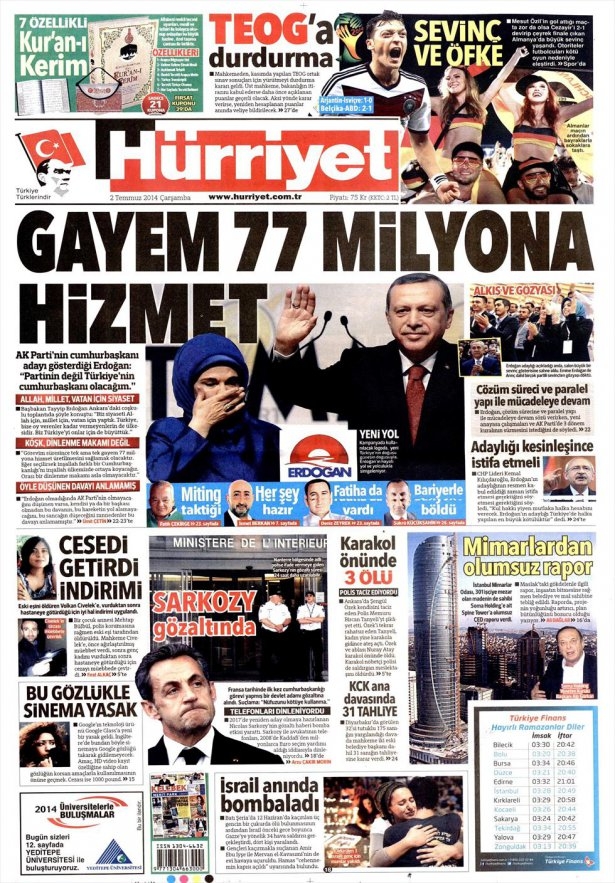 Erdoğan'ın adaylığı bütün gazetelere manşet oldu! galerisi resim 10