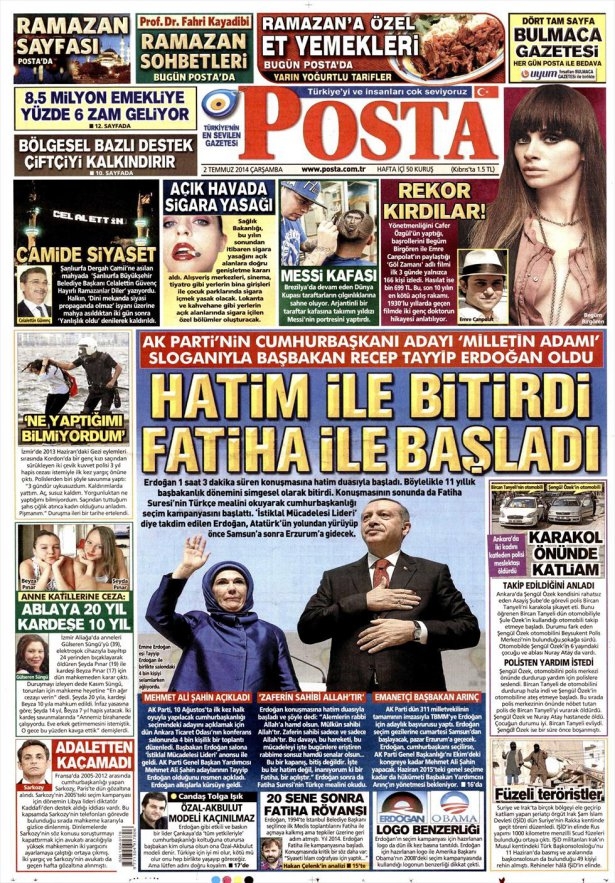 Erdoğan'ın adaylığı bütün gazetelere manşet oldu! galerisi resim 11
