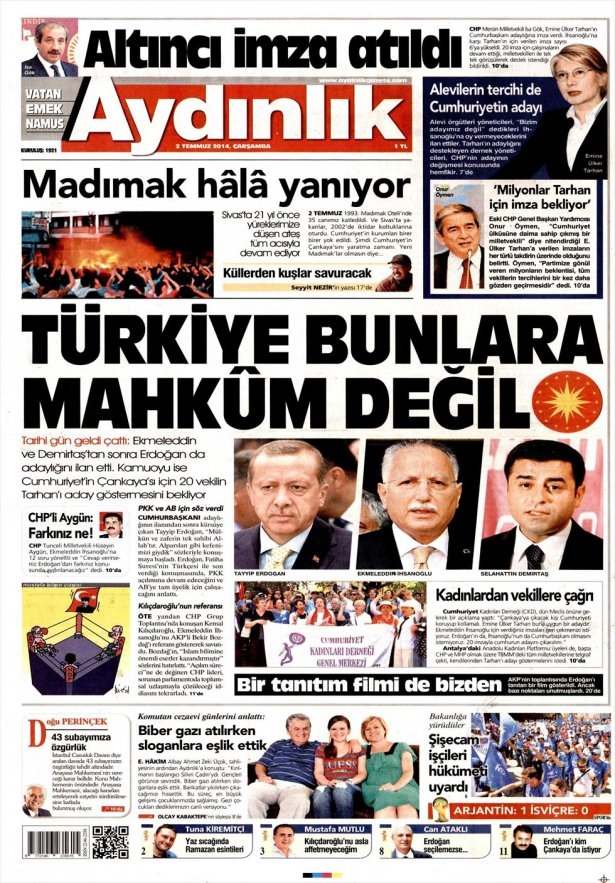 Erdoğan'ın adaylığı bütün gazetelere manşet oldu! galerisi resim 13