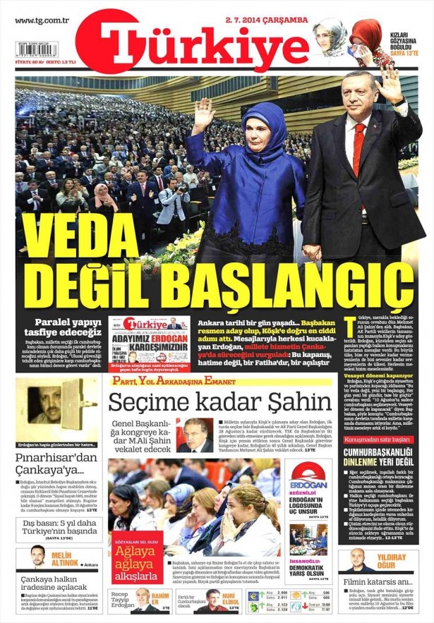 Erdoğan'ın adaylığı bütün gazetelere manşet oldu! galerisi resim 14