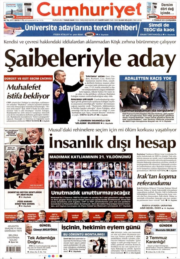 Erdoğan'ın adaylığı bütün gazetelere manşet oldu! galerisi resim 15