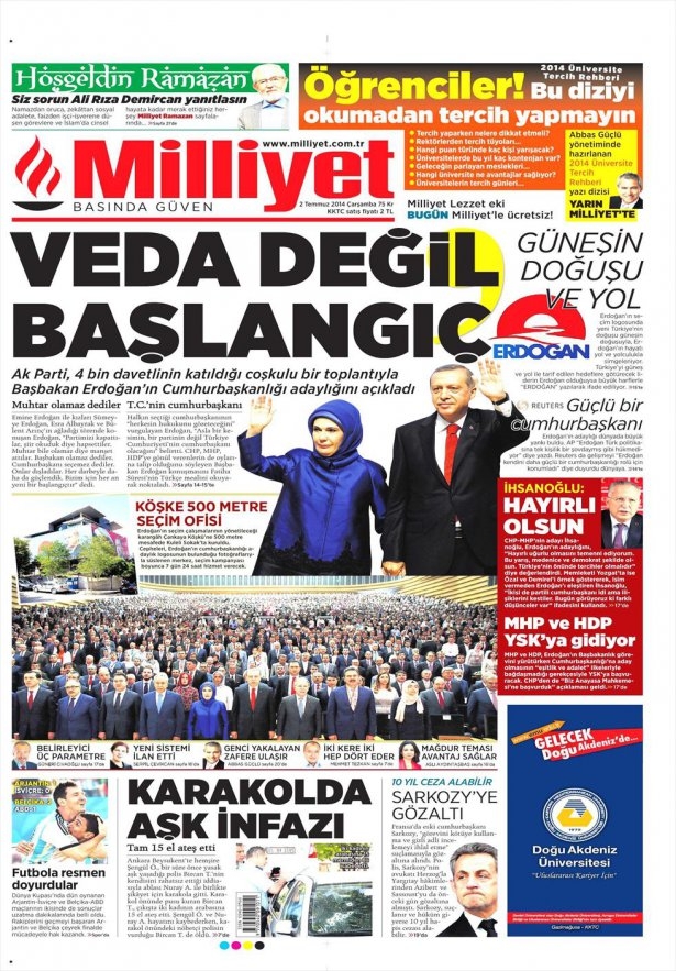 Erdoğan'ın adaylığı bütün gazetelere manşet oldu! galerisi resim 16