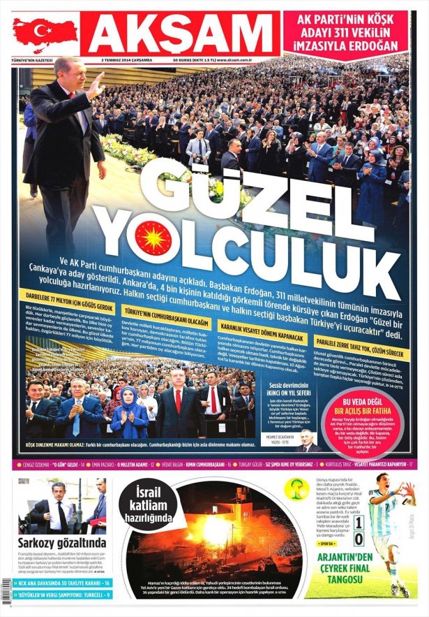 Erdoğan'ın adaylığı bütün gazetelere manşet oldu! galerisi resim 19