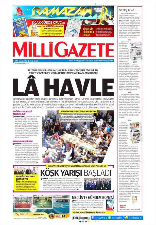 Erdoğan'ın adaylığı bütün gazetelere manşet oldu! galerisi resim 20