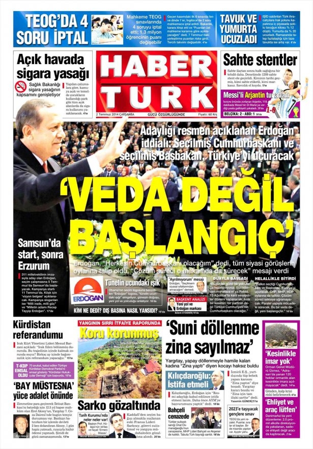 Erdoğan'ın adaylığı bütün gazetelere manşet oldu! galerisi resim 21