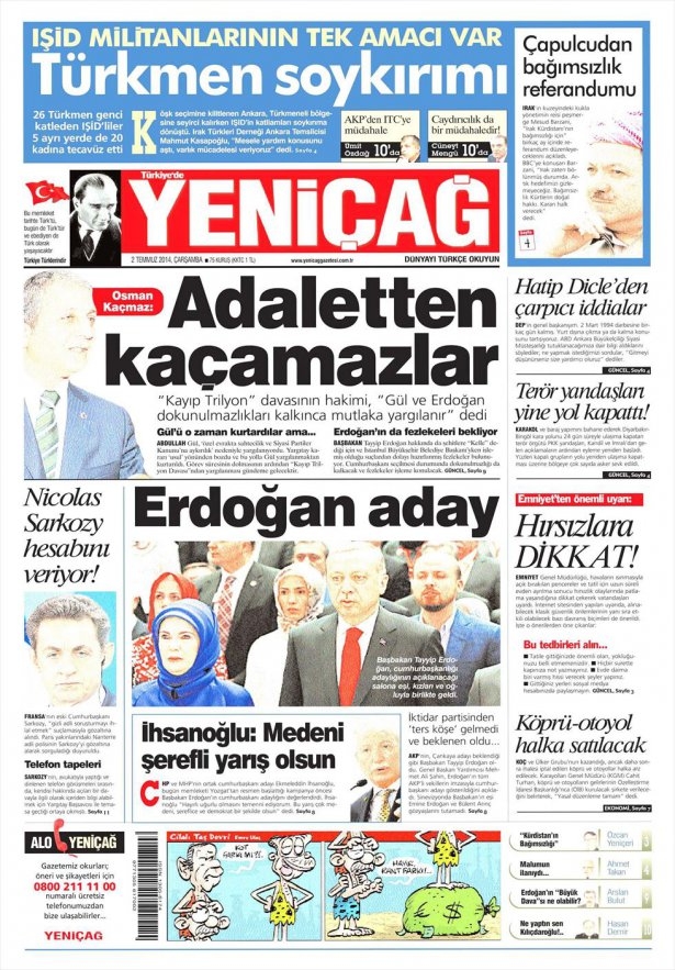 Erdoğan'ın adaylığı bütün gazetelere manşet oldu! galerisi resim 22