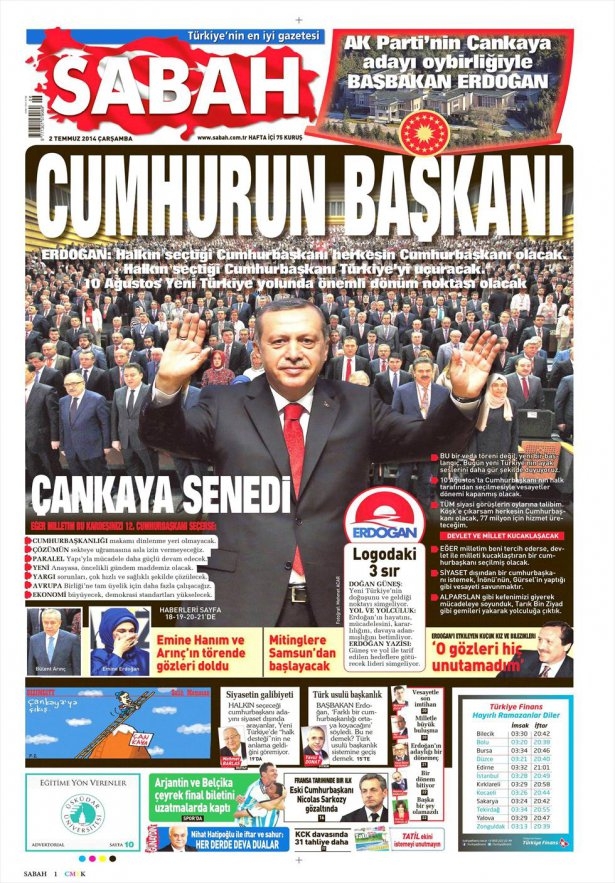 Erdoğan'ın adaylığı bütün gazetelere manşet oldu! galerisi resim 24