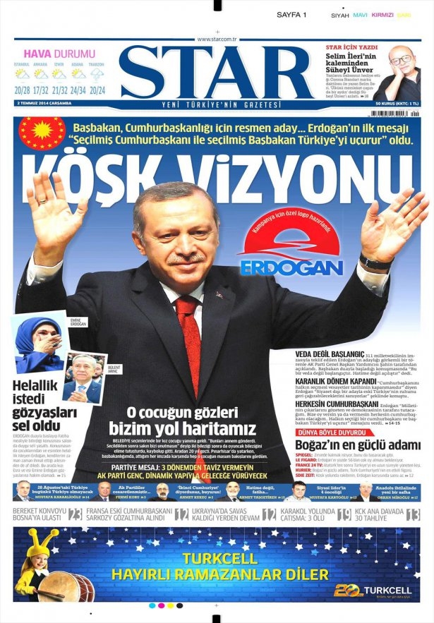 Erdoğan'ın adaylığı bütün gazetelere manşet oldu! galerisi resim 27