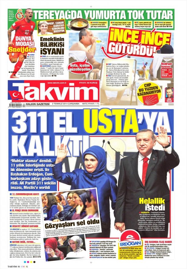 Erdoğan'ın adaylığı bütün gazetelere manşet oldu! galerisi resim 7