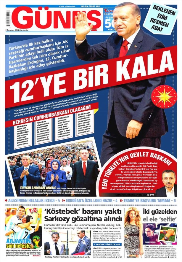 Erdoğan'ın adaylığı bütün gazetelere manşet oldu! galerisi resim 9