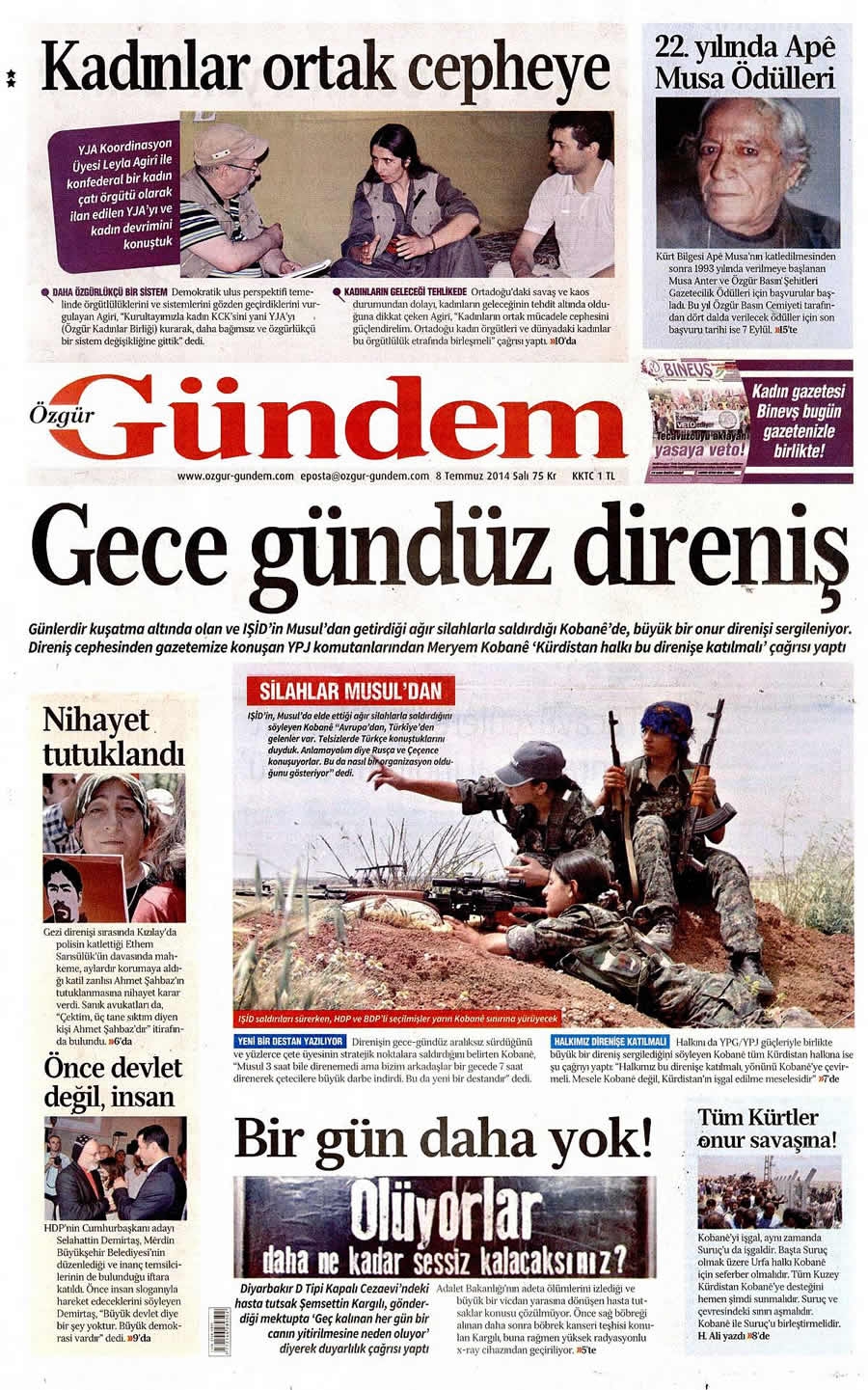 8 Temmuz Gazete Manşetleri galerisi resim 15