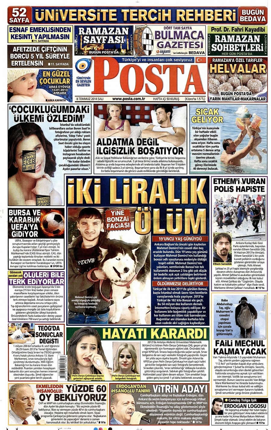 8 Temmuz Gazete Manşetleri galerisi resim 16