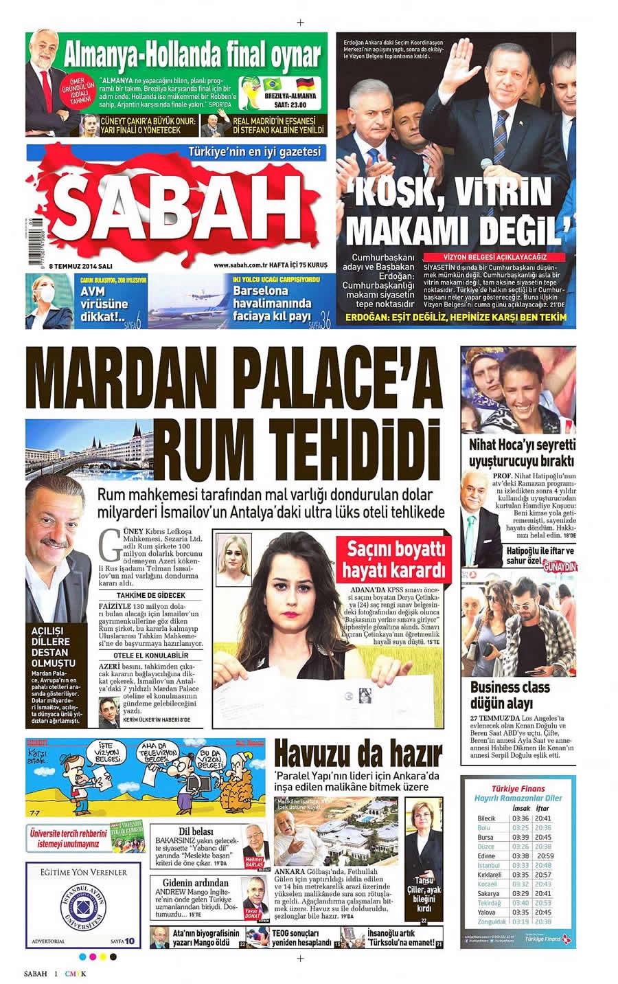 8 Temmuz Gazete Manşetleri galerisi resim 18